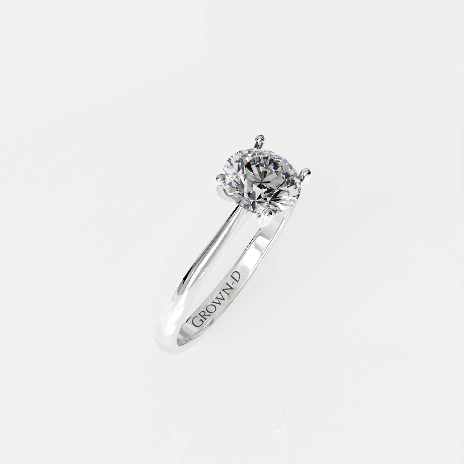 Classic 1.8mm Round Solitaire Ring – 1 CT