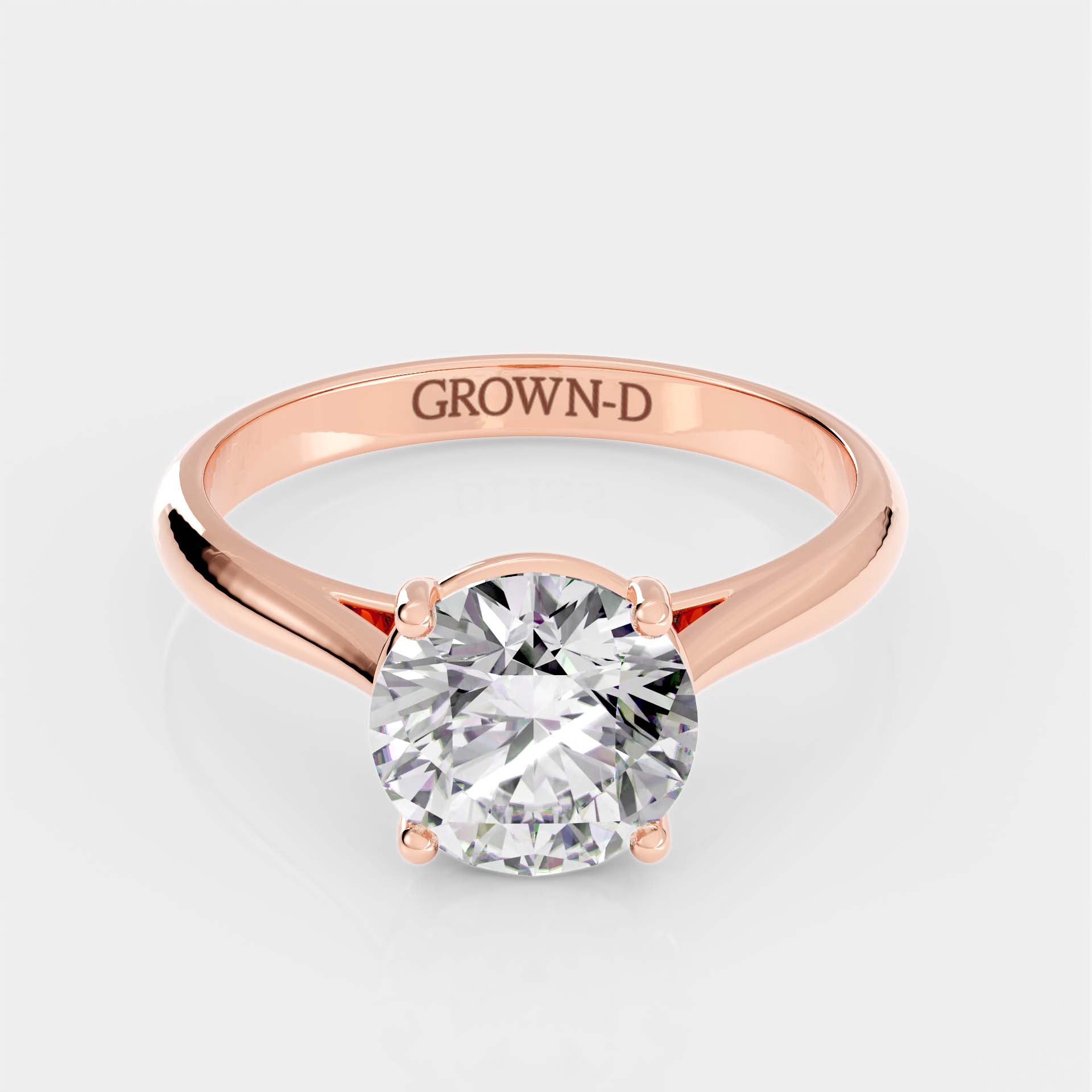 Round Solitaire With Slim Band – 1.5 CT