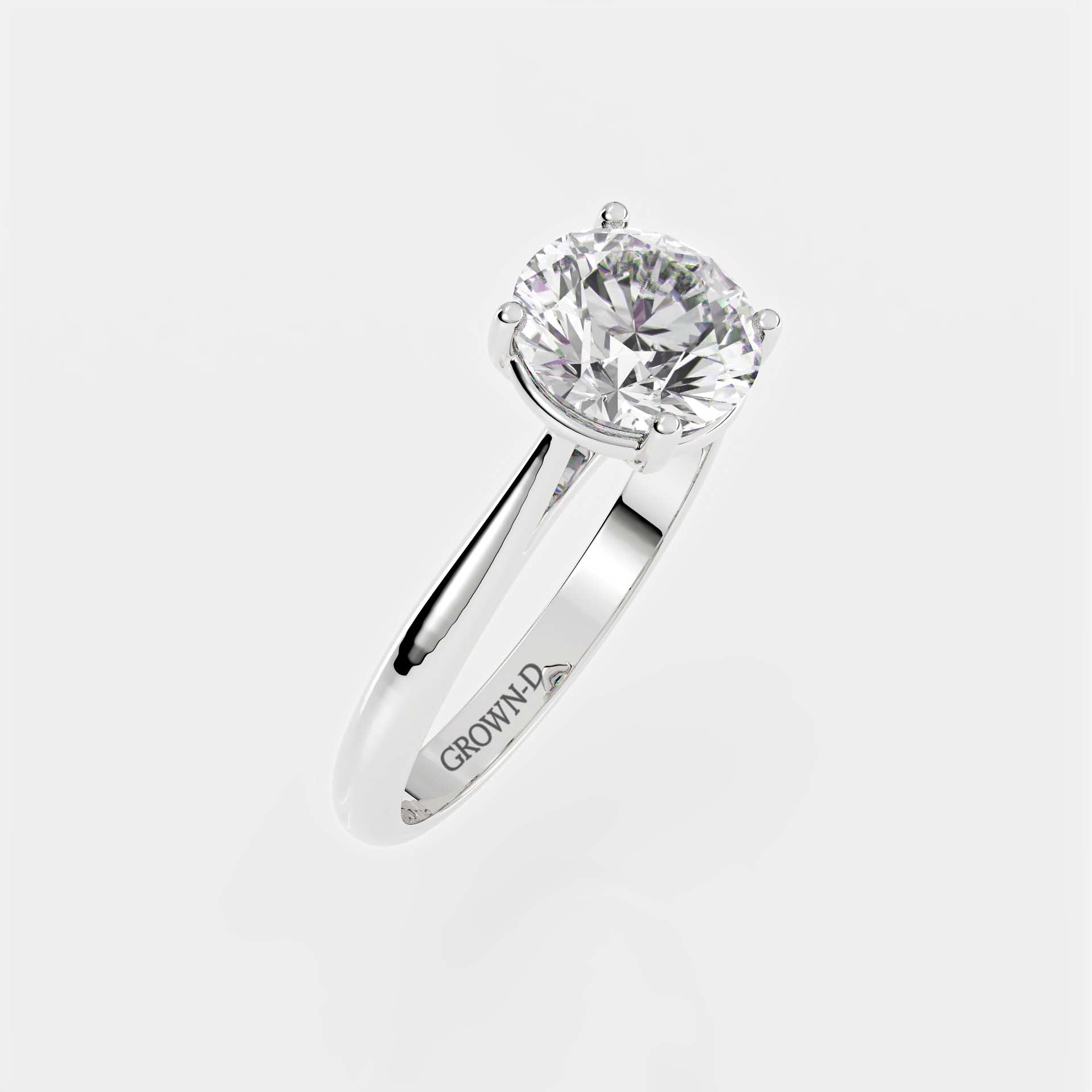 Round Solitaire With Slim Band – 1.5 CT