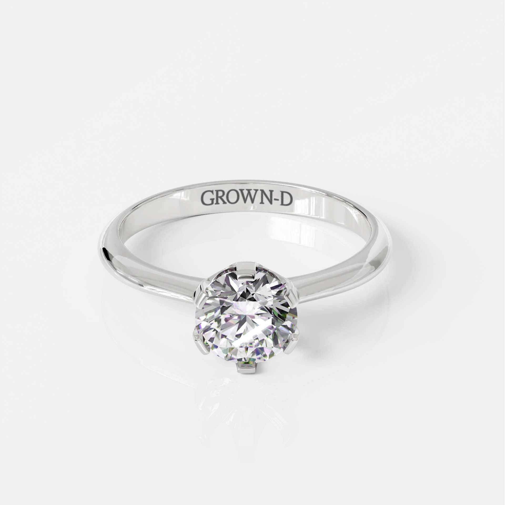 Round Solitaire With Pavé Band – 1.5 CT