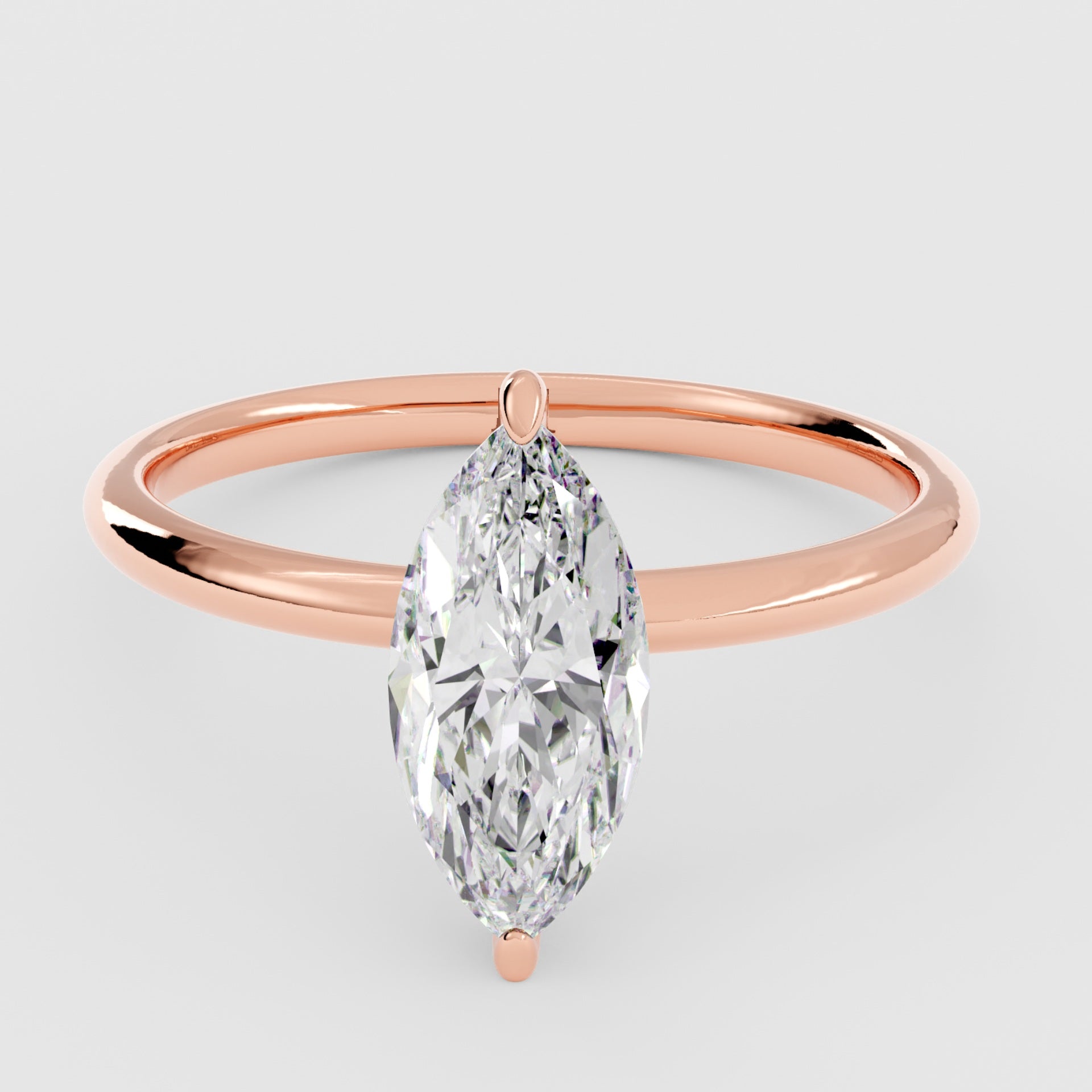 Marquise Solitaire With Pavé Band – 2.5 CT