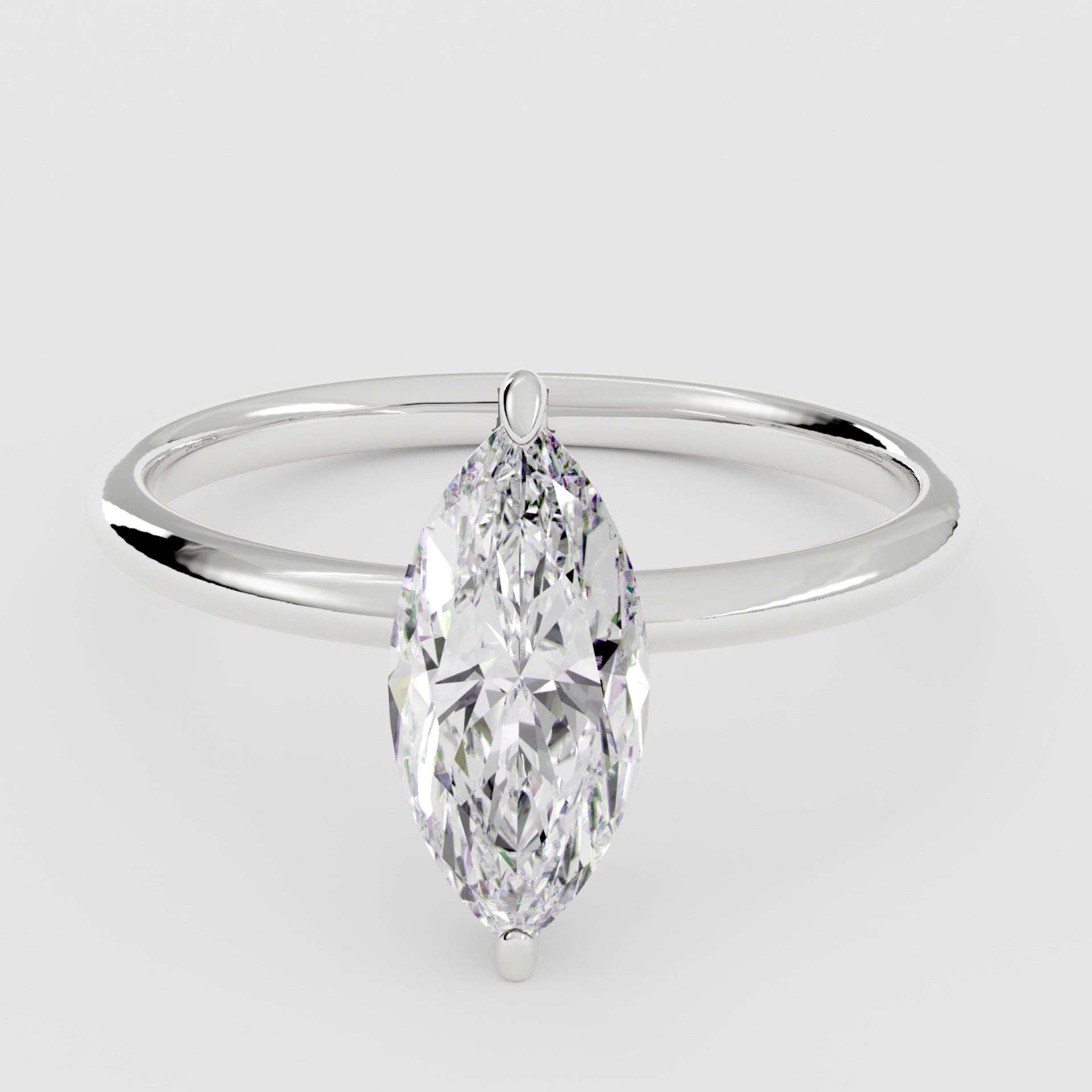 Marquise Solitaire With Pavé Band – 2.5 CT