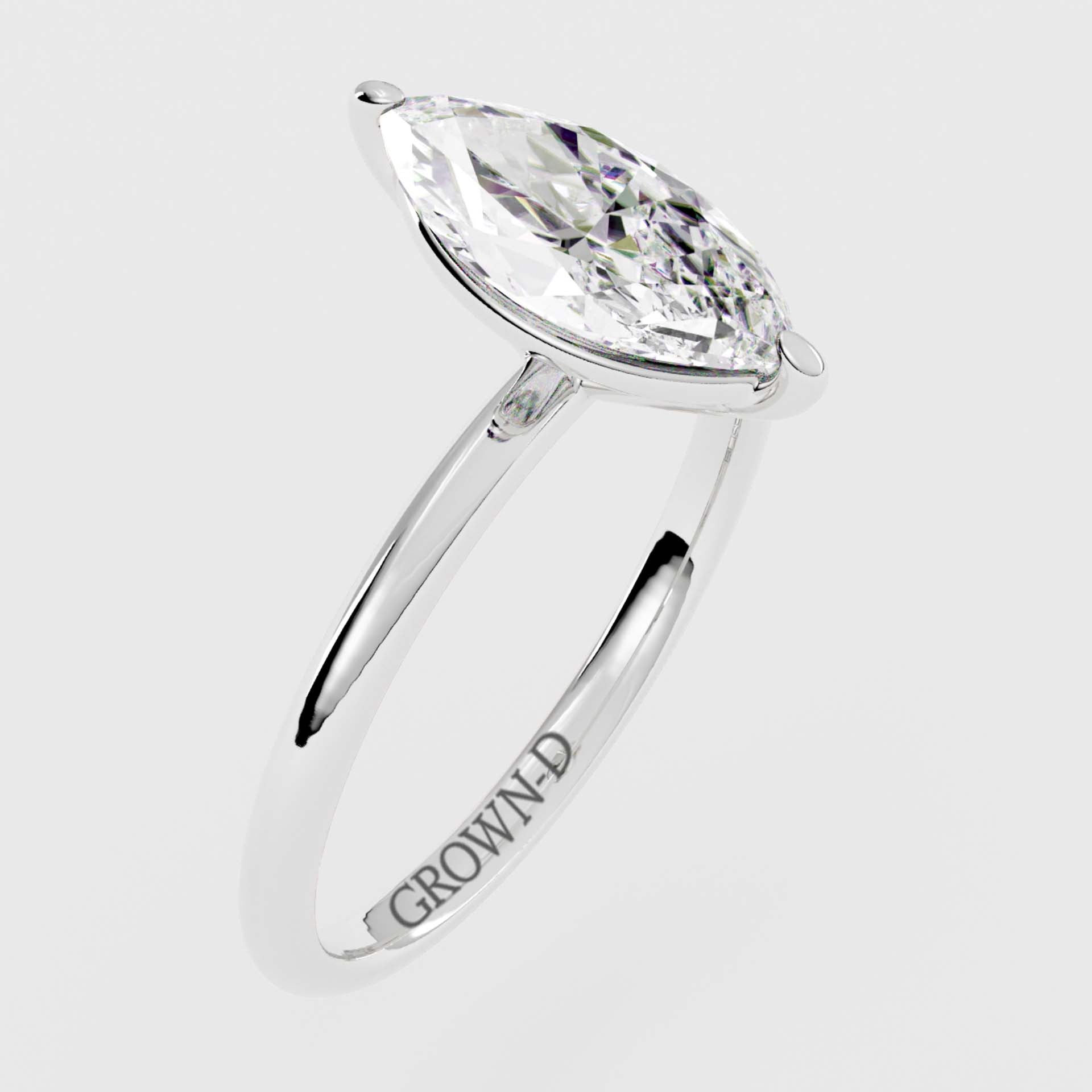 Marquise Solitaire With Pavé Band – 2.5 CT