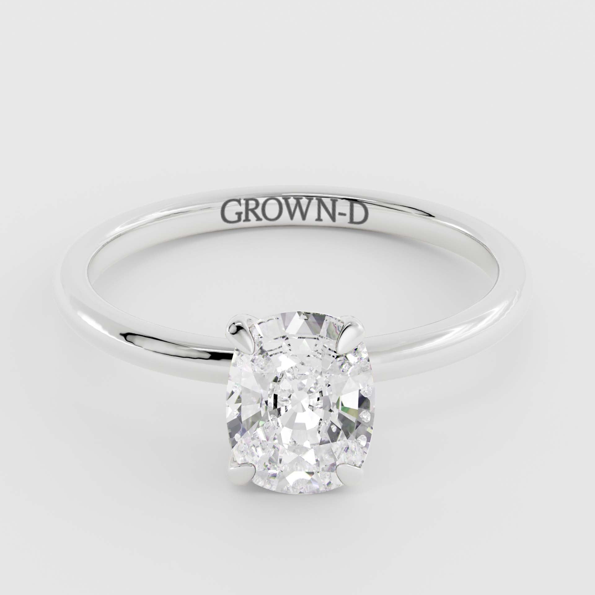 Cushion Solitaire With Four Prong Setting – 1 CT