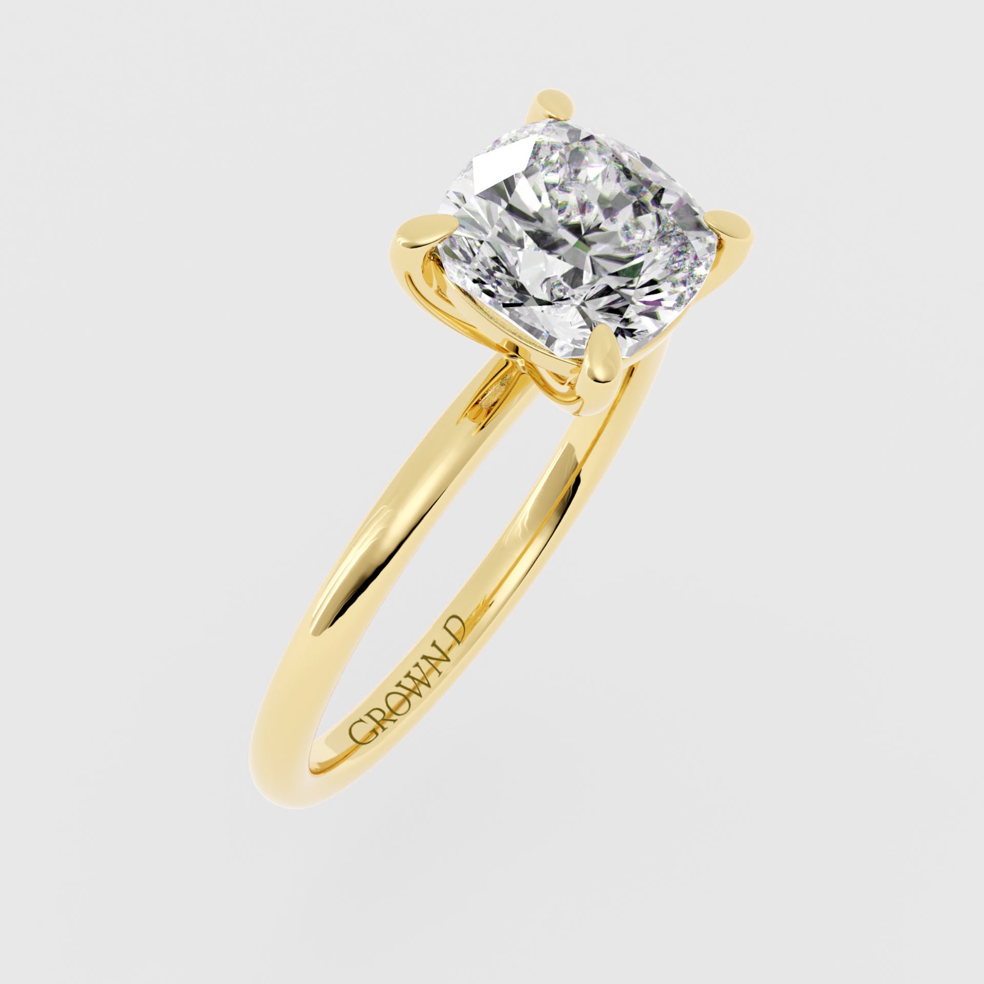Cushion Solitaire With Classic Setting – 3 CT