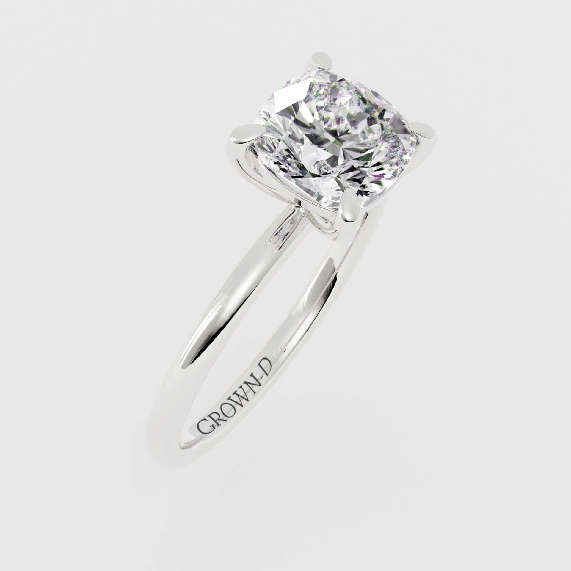 Cushion Solitaire With Classic Setting – 3 CT