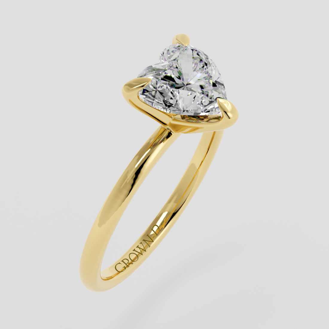 Heart Solitaire With Pavé Band – 2.5 CT