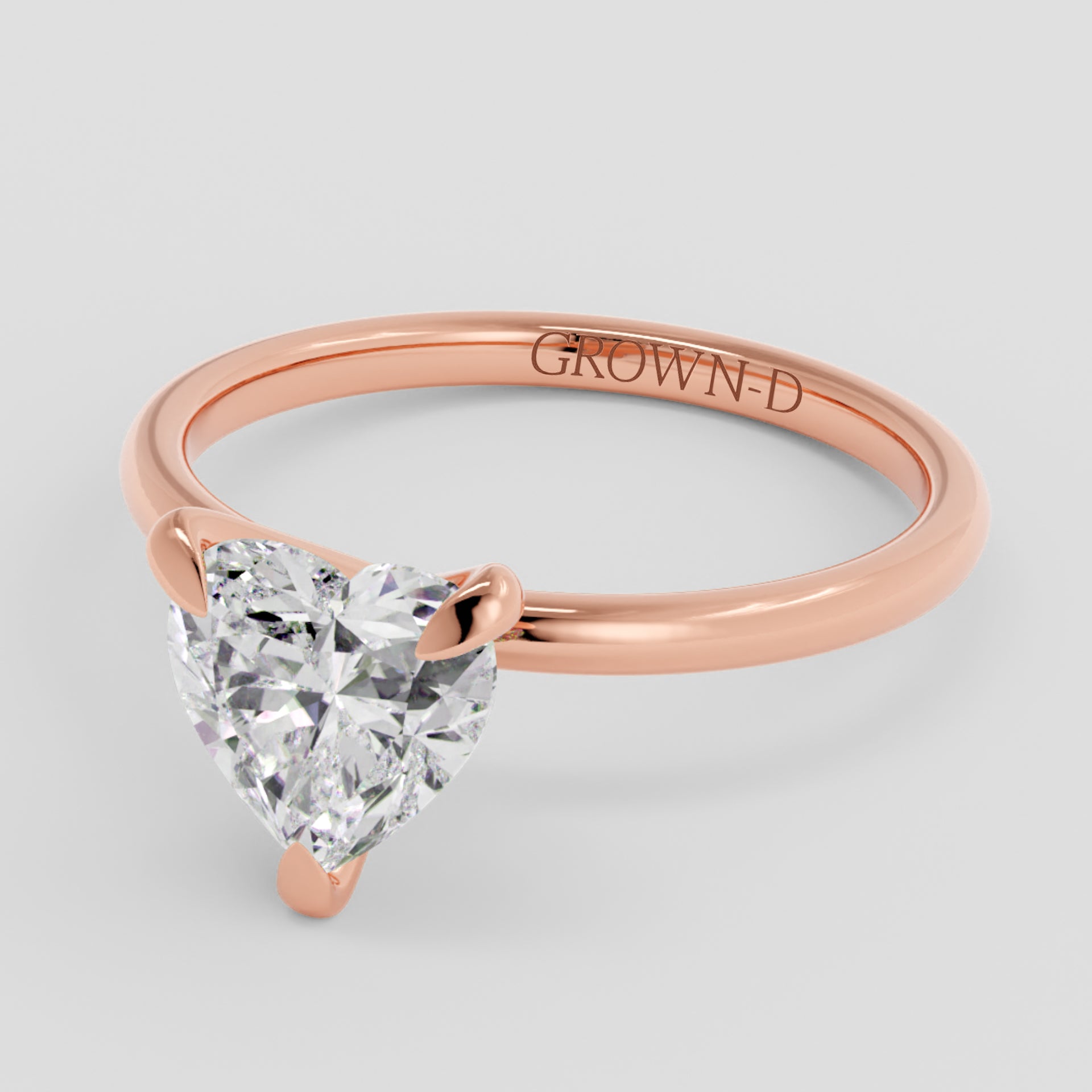 Heart Solitaire With Pavé Band – 2.5 CT
