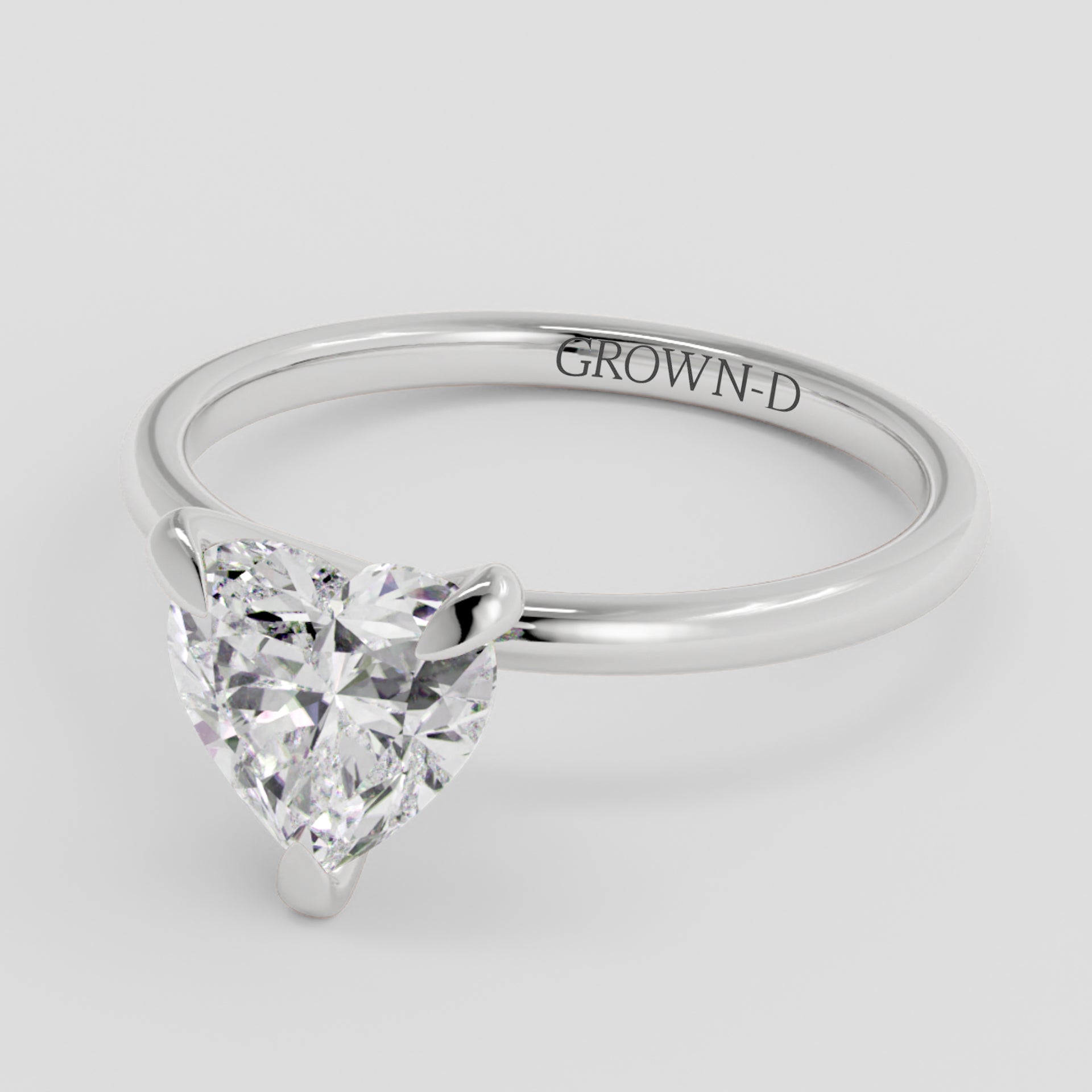 Heart Solitaire With Pavé Band – 2.5 CT