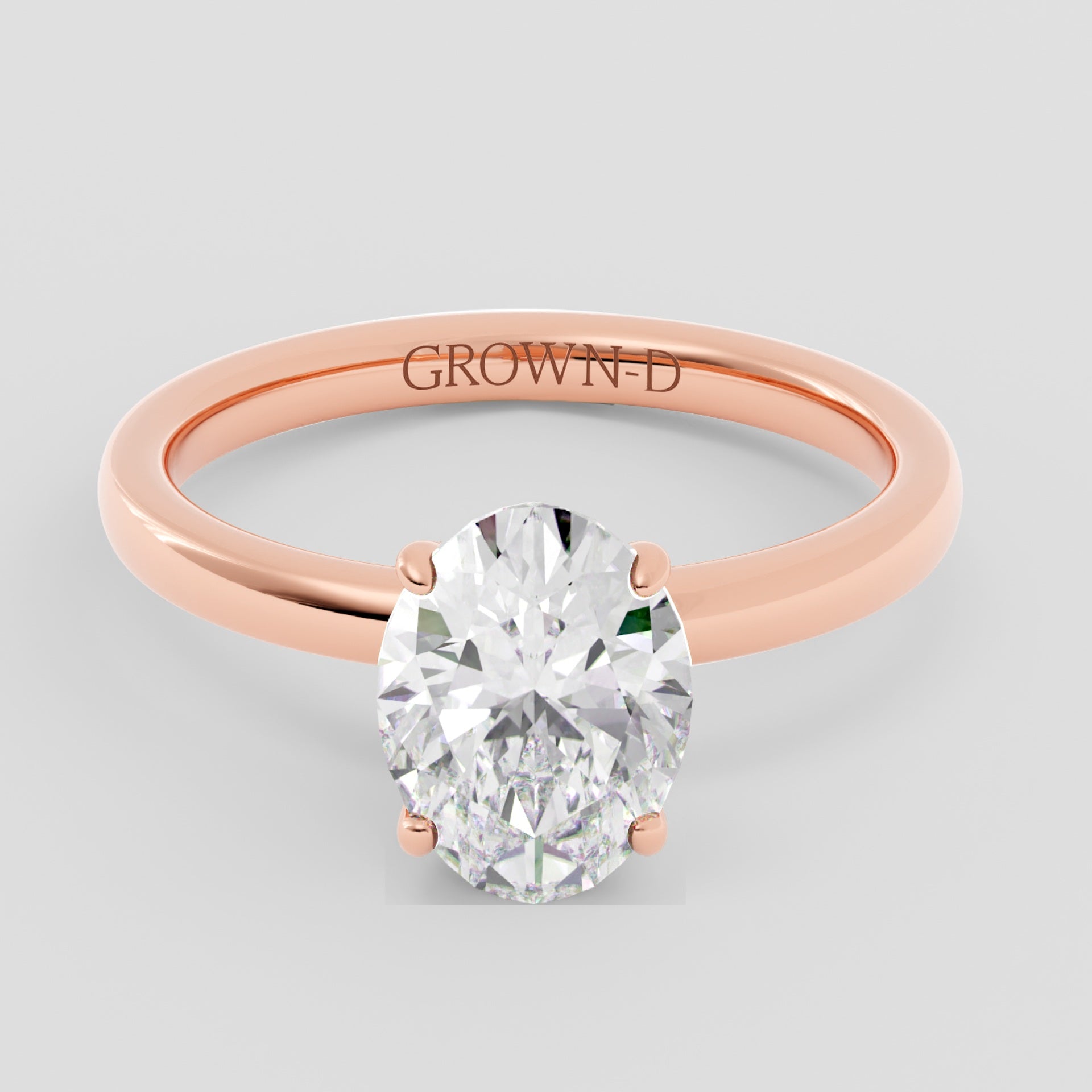 Oval Solitaire With Hidden Halo – 1 CT