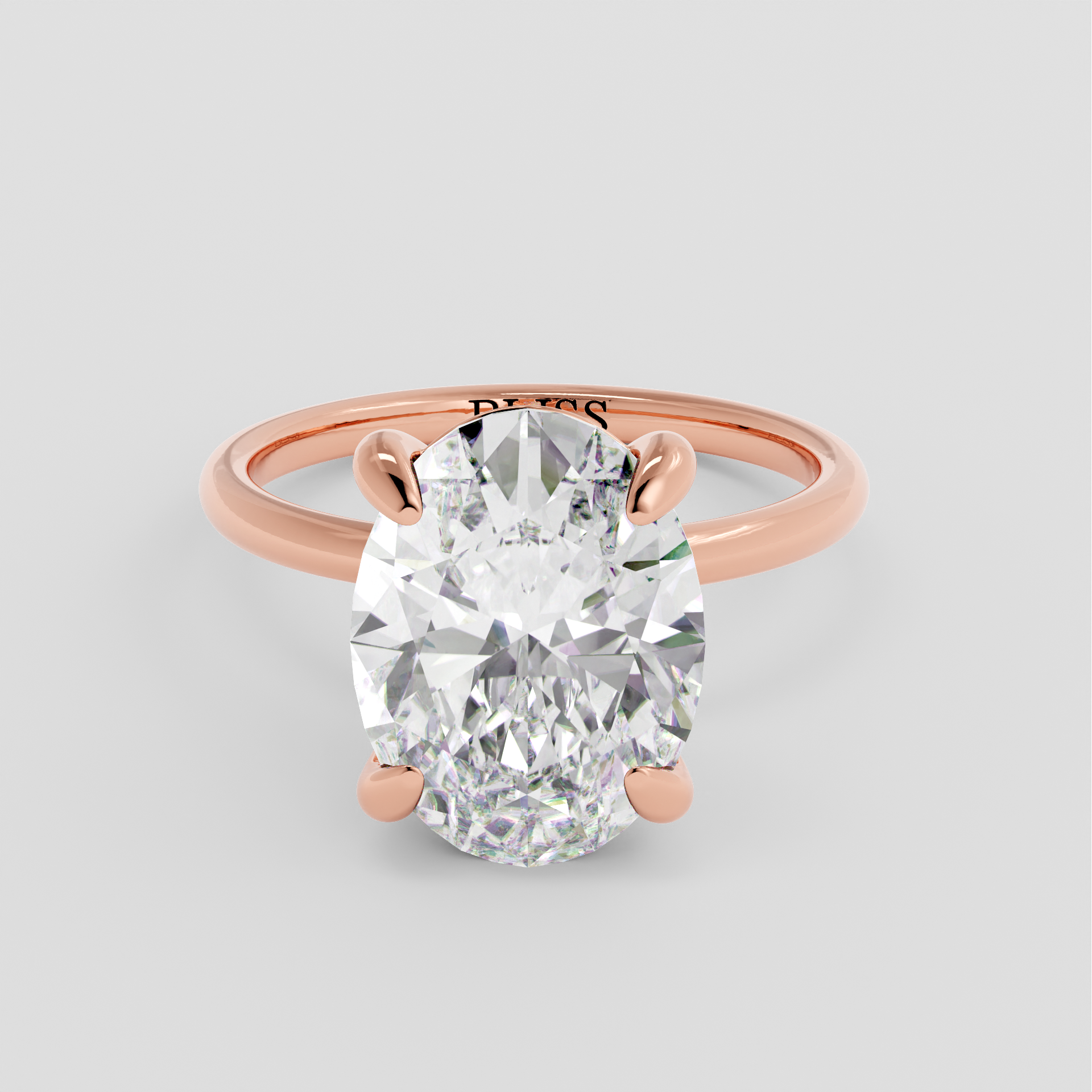 Classic Oval Solitaire Ring – 3 CT