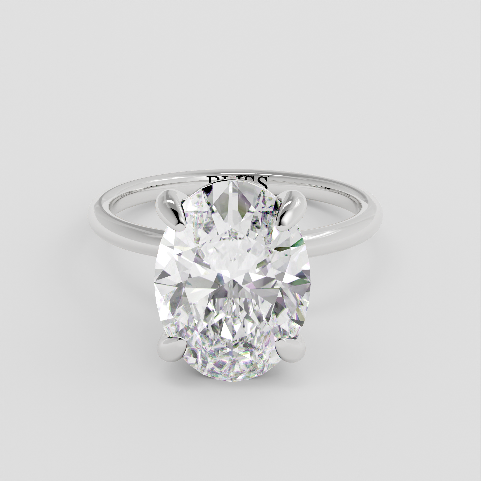 Classic Oval Solitaire Ring – 3 CT