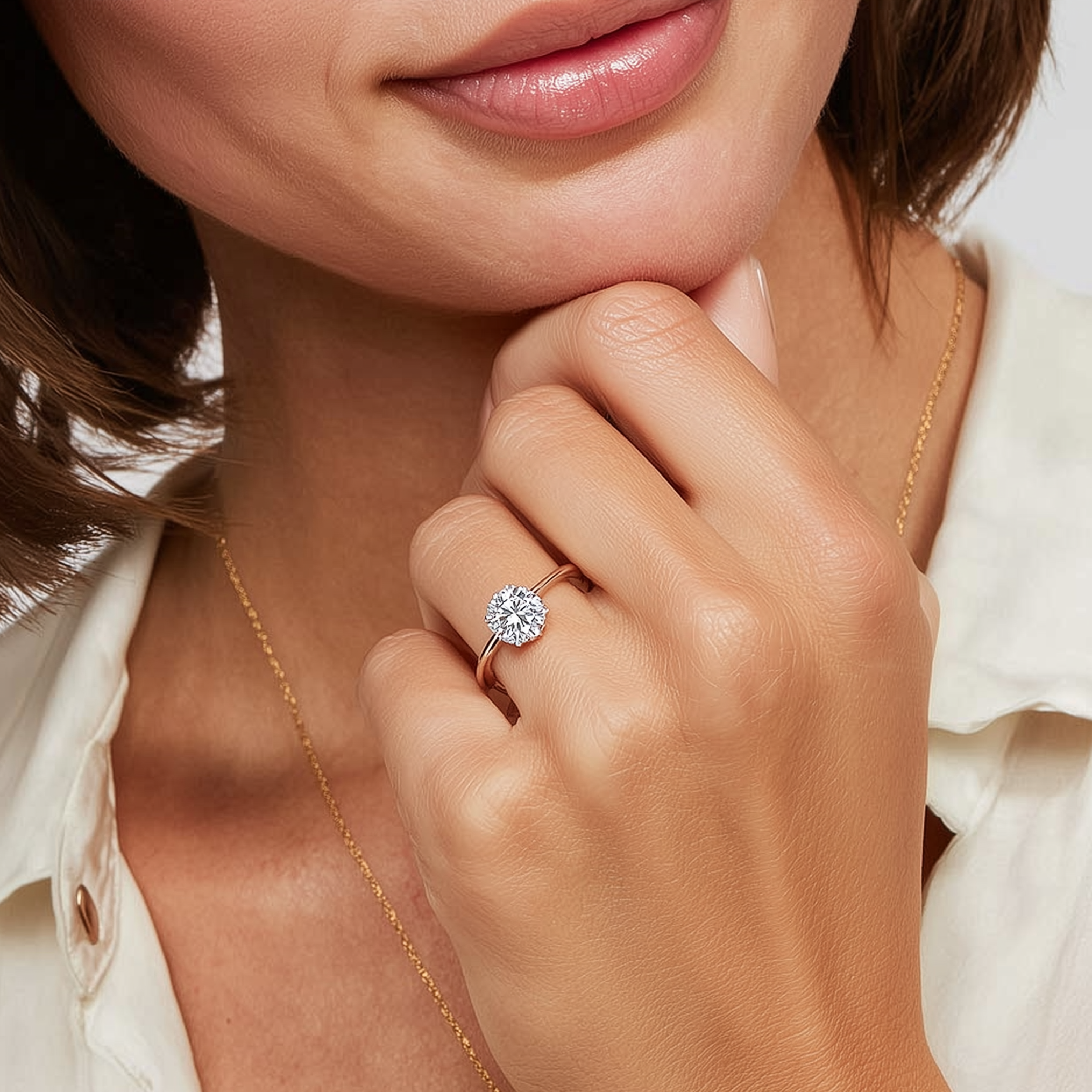 Classic 6-Prong Round Solitaire Ring – 1 CT