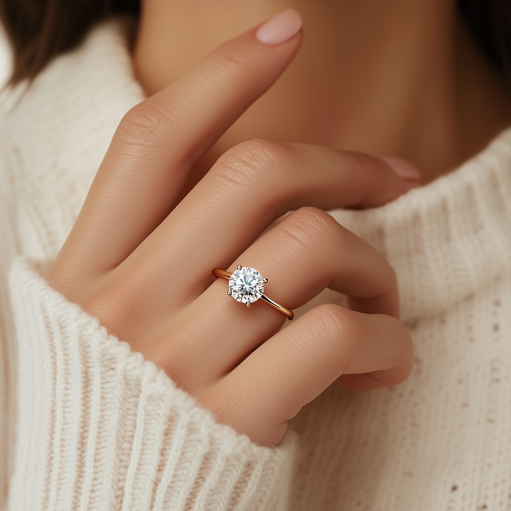 Classic Round Solitaire Ring – 2 CT