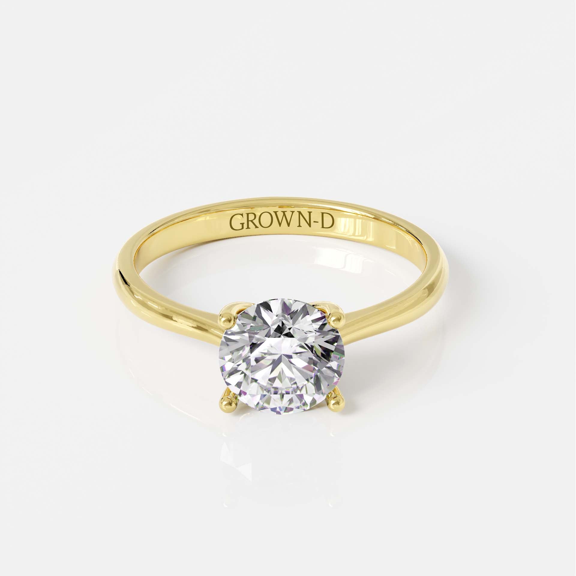 Classic 1.8mm Round Solitaire Ring – 1 CT