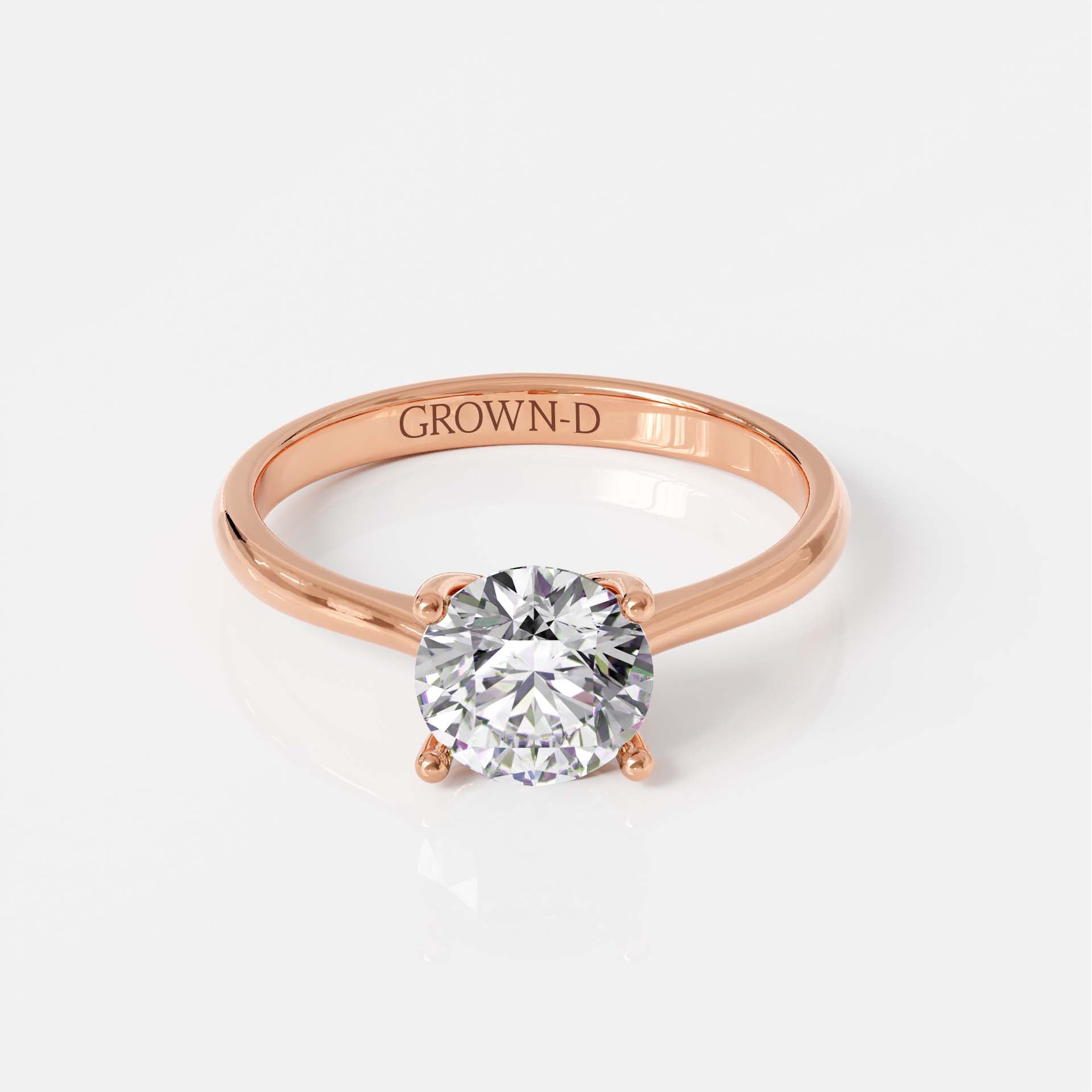 Classic 1.8mm Round Solitaire Ring – 1 CT