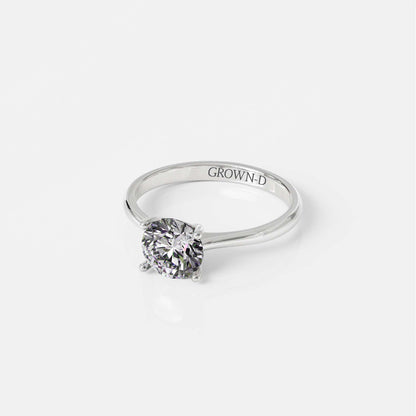 Classic 1.8mm Round Solitaire Ring – 1 CT