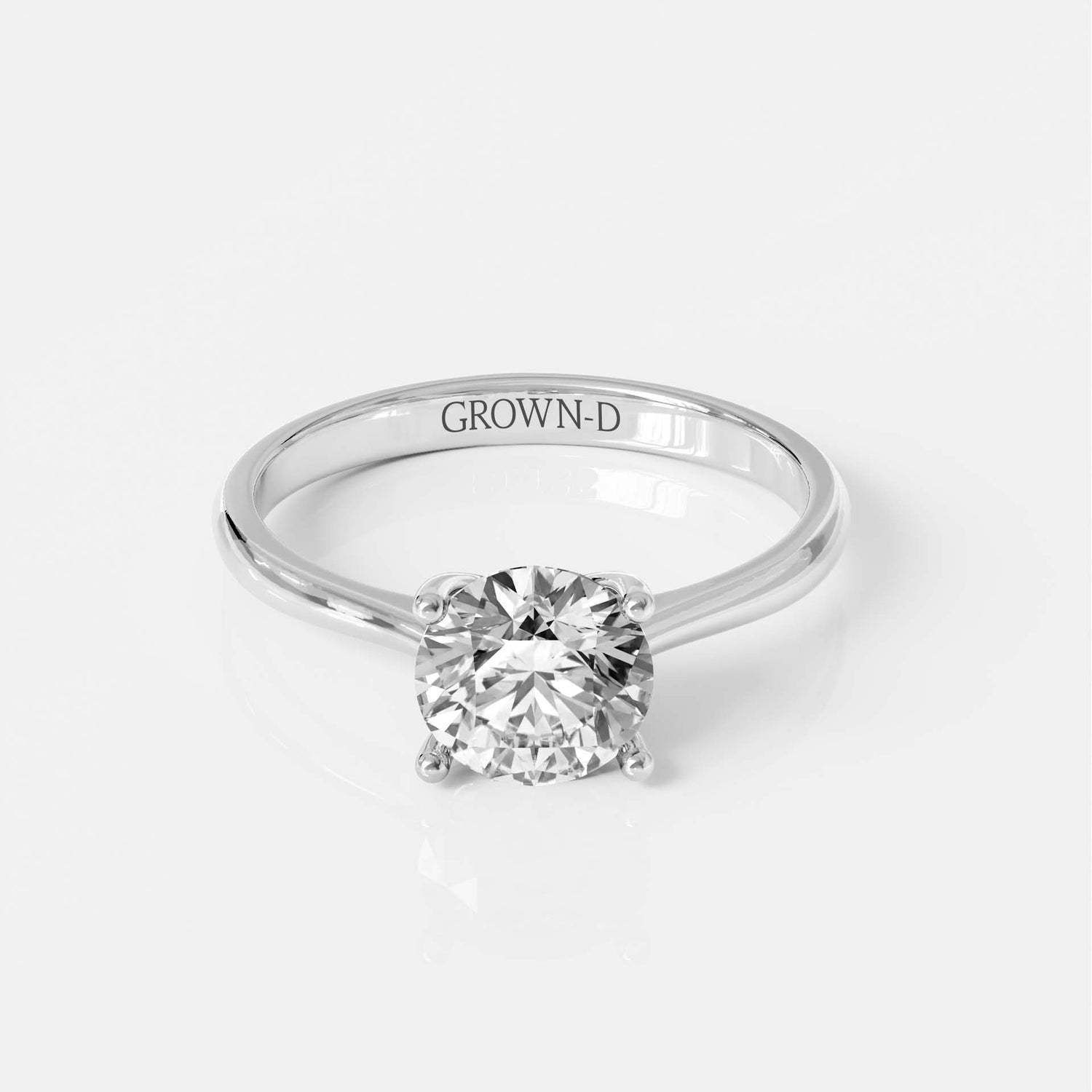 Classic 1.8mm Round Solitaire Ring – 1 CT