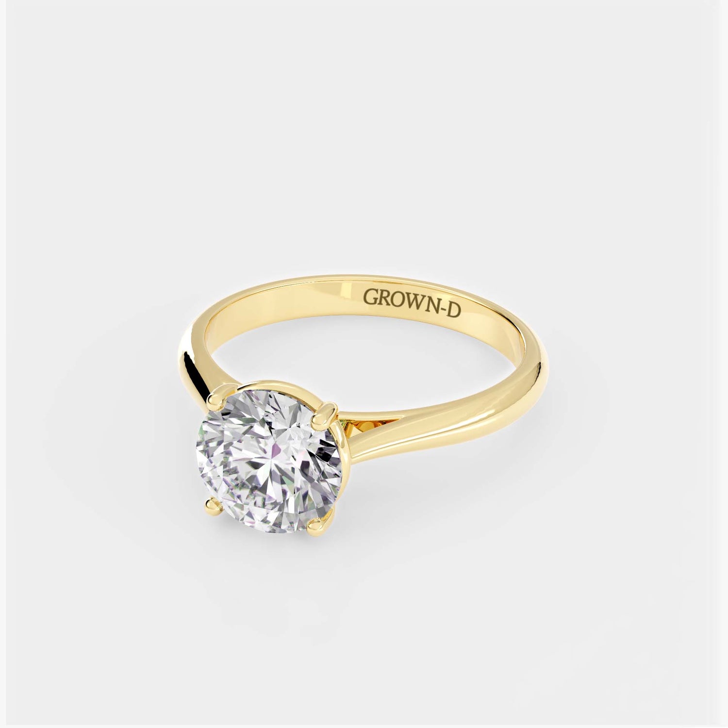 Round Solitaire With Slim Band – 1.5 CT