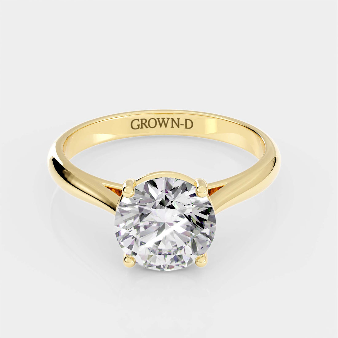 Round Solitaire With Slim Band – 1.5 CT