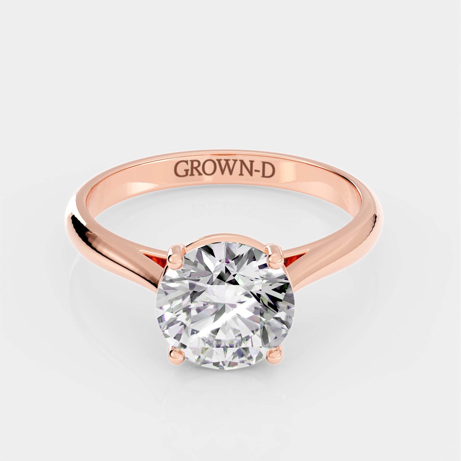 Round Solitaire With Slim Band – 1.5 CT