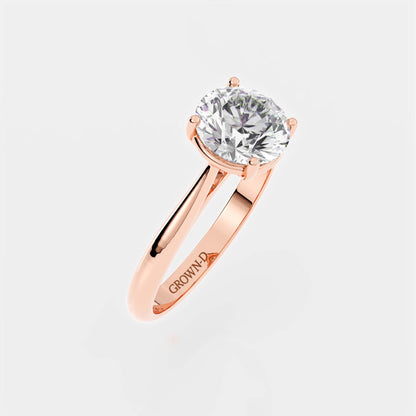 Round Solitaire With Slim Band – 1.5 CT