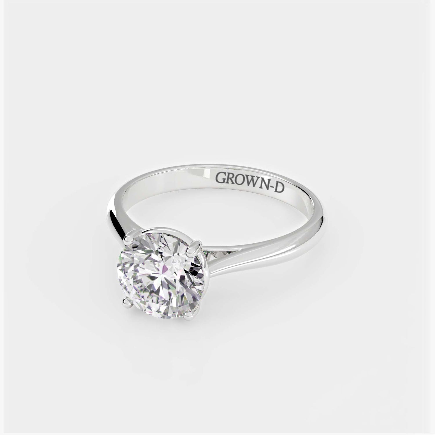 Round Solitaire With Slim Band – 1.5 CT