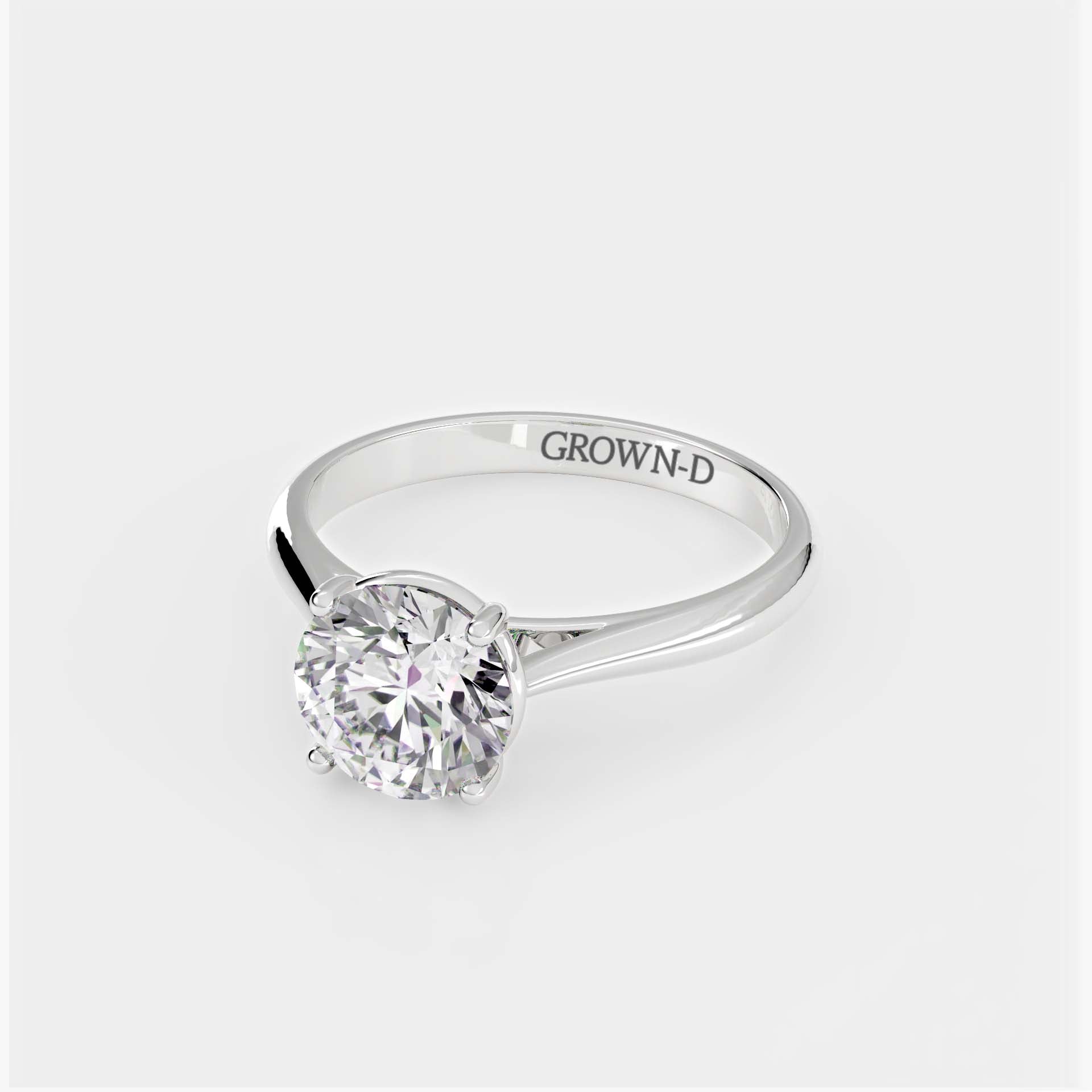 Round Solitaire With Slim Band – 1.5 CT