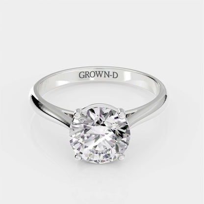 Round Solitaire With Slim Band – 1.5 CT