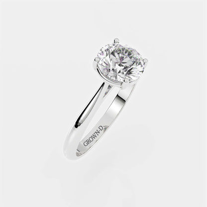 Round Solitaire With Slim Band – 1.5 CT