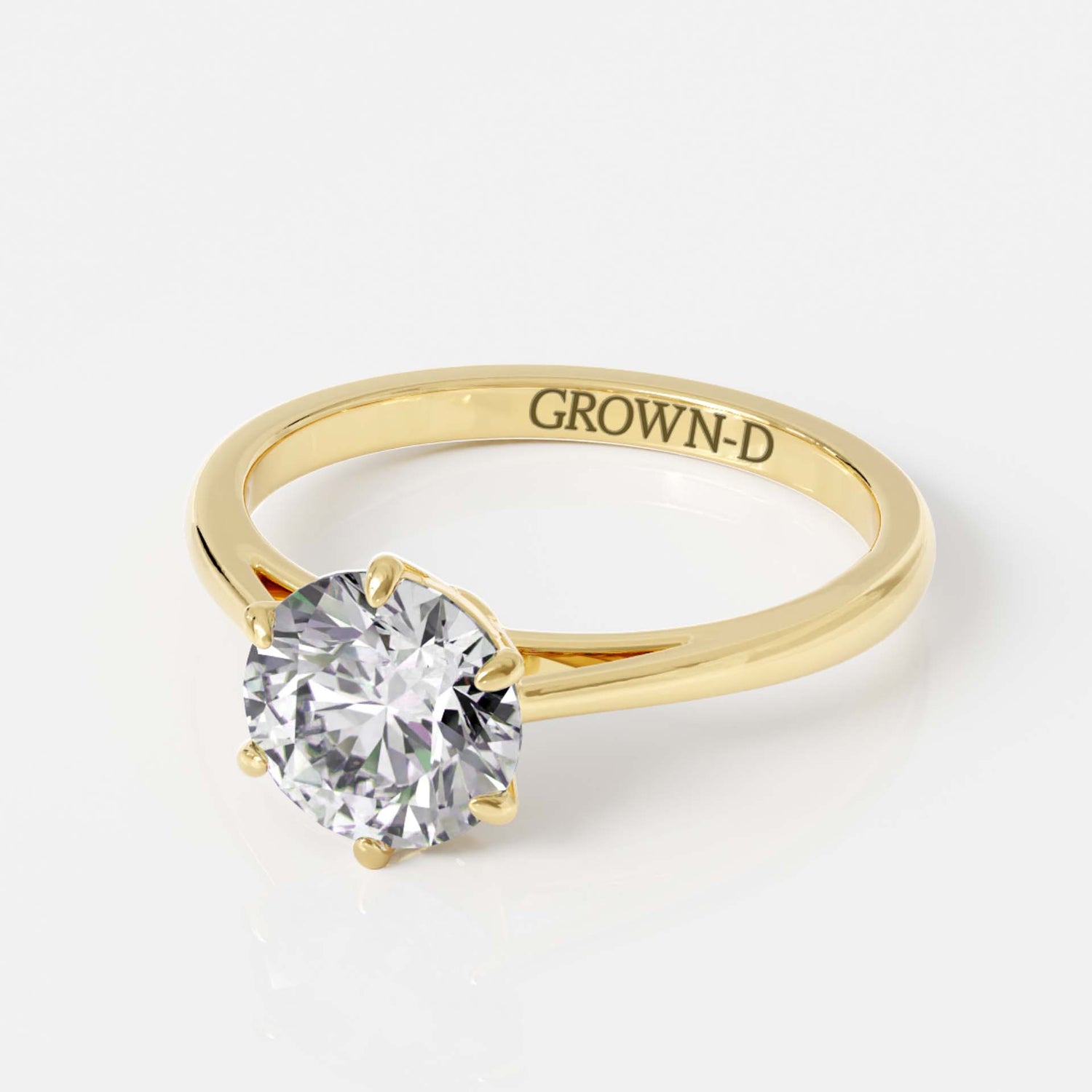 Classic 6-Prong Round Solitaire Ring – 1 CT