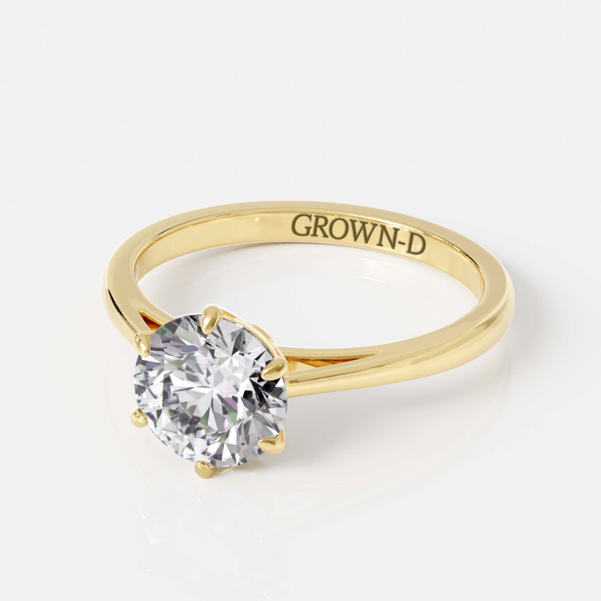 Classic 6-Prong Round Solitaire Ring – 1 CT