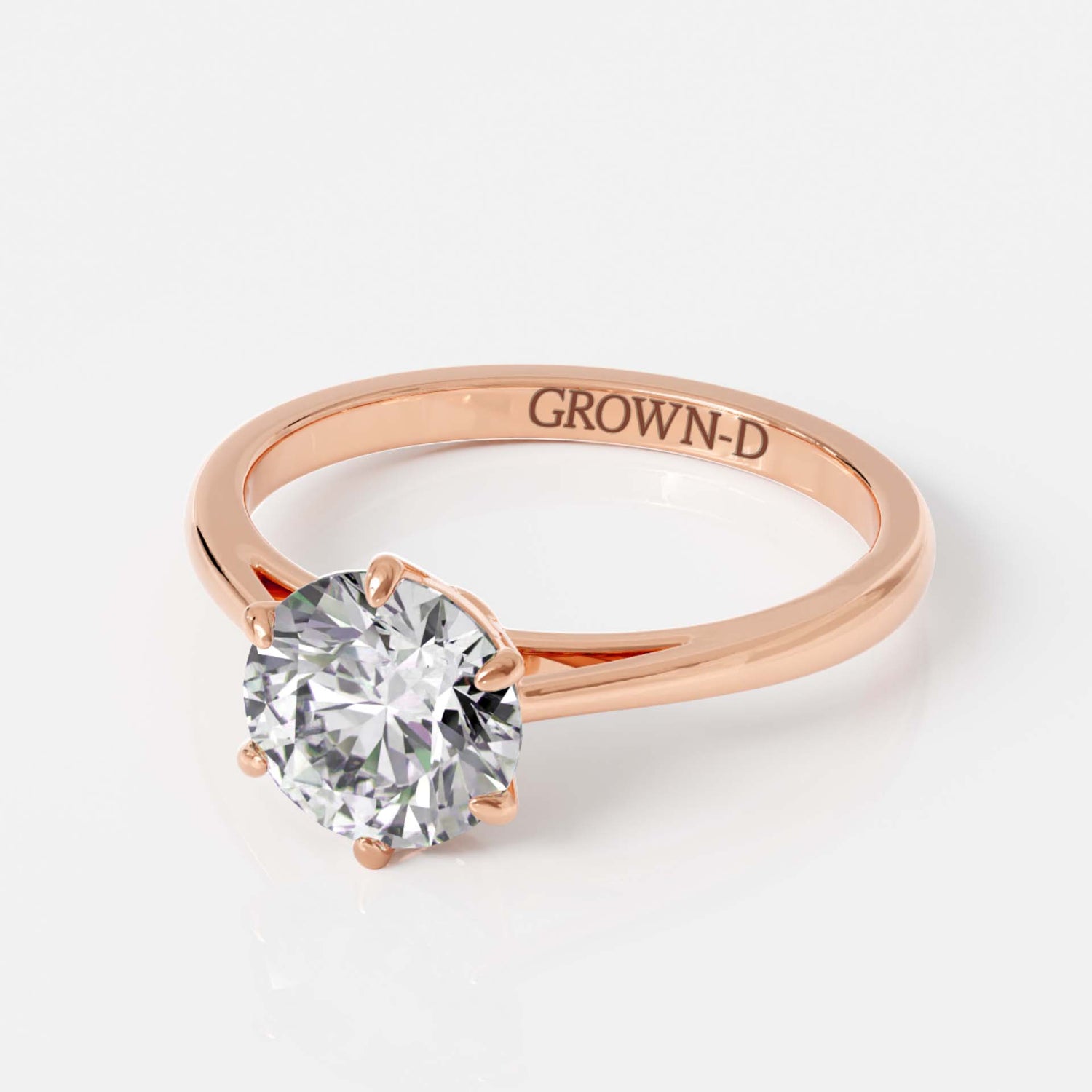Classic 6-Prong Round Solitaire Ring – 1 CT