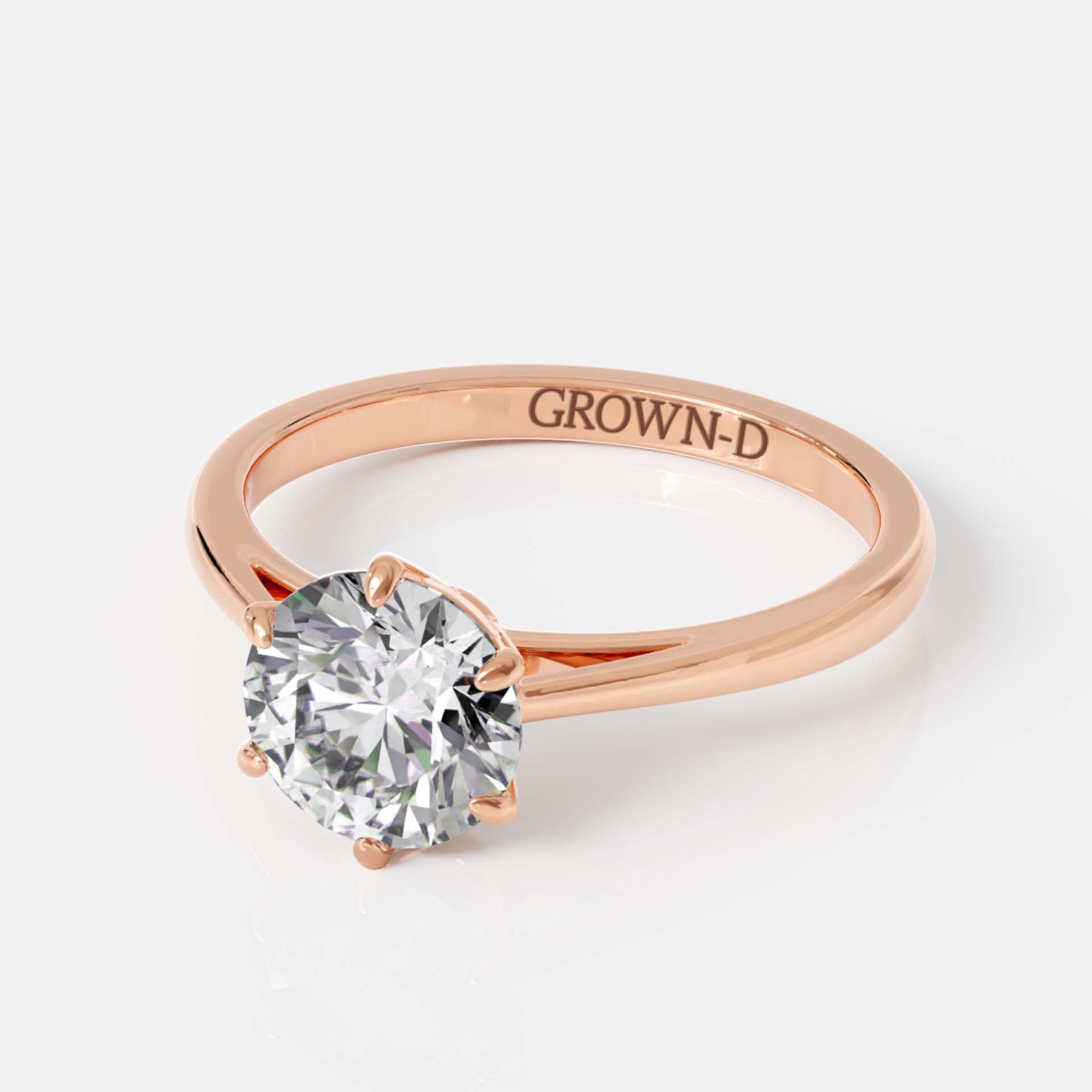 Classic 6-Prong Round Solitaire Ring – 1 CT