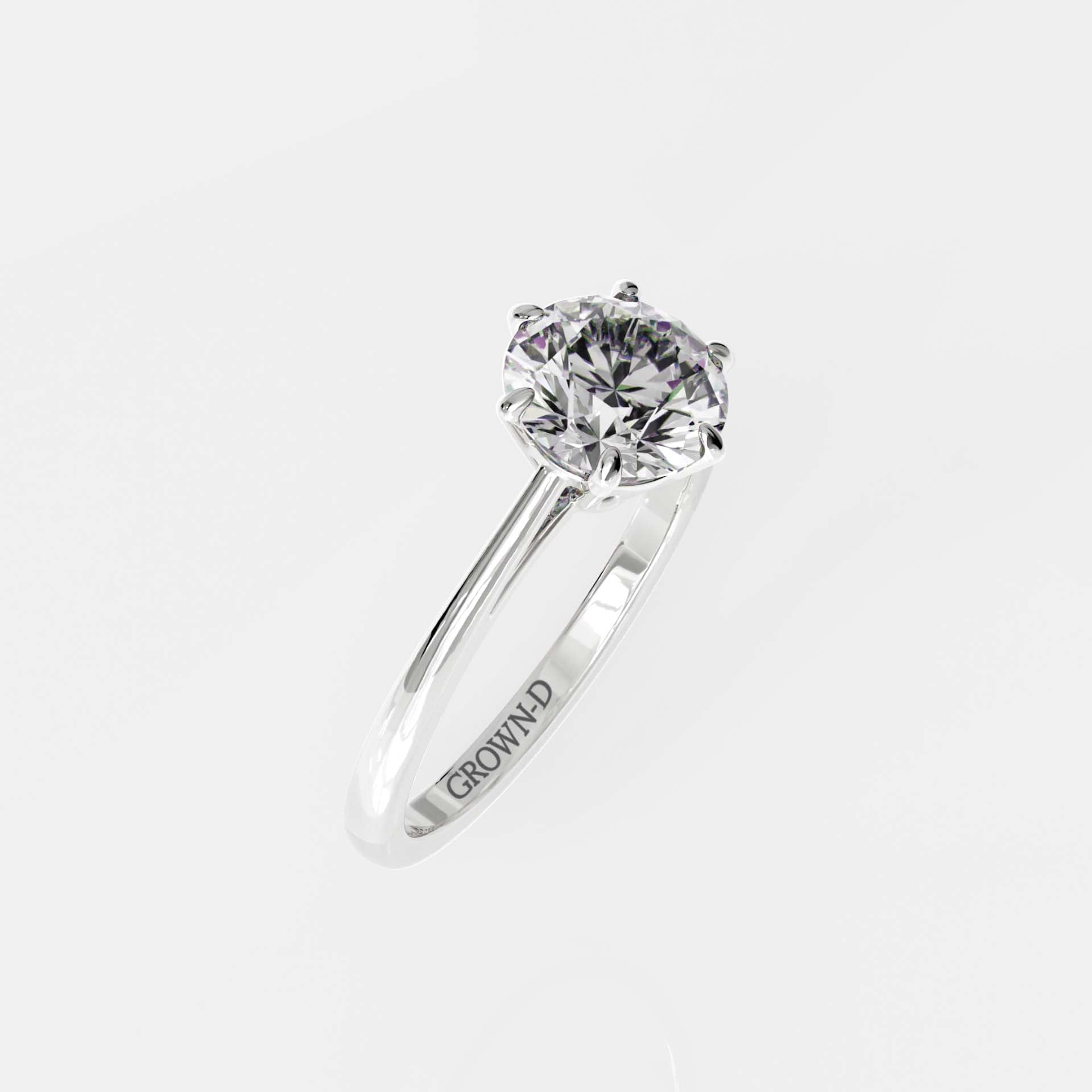 Classic 6-Prong Round Solitaire Ring – 1 CT