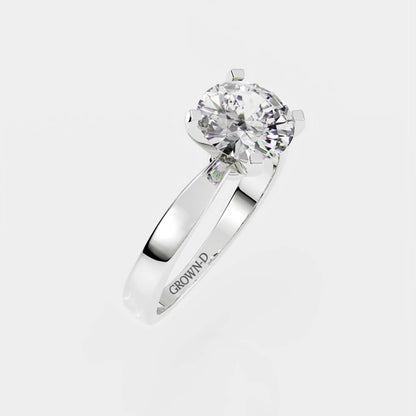 Round Solitaire With Square Band – 1.5 CT
