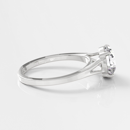 Unique Solitaire Ring, Split Shank – 2 CT