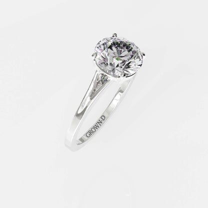 Unique Solitaire Ring, Split Shank – 2 CT