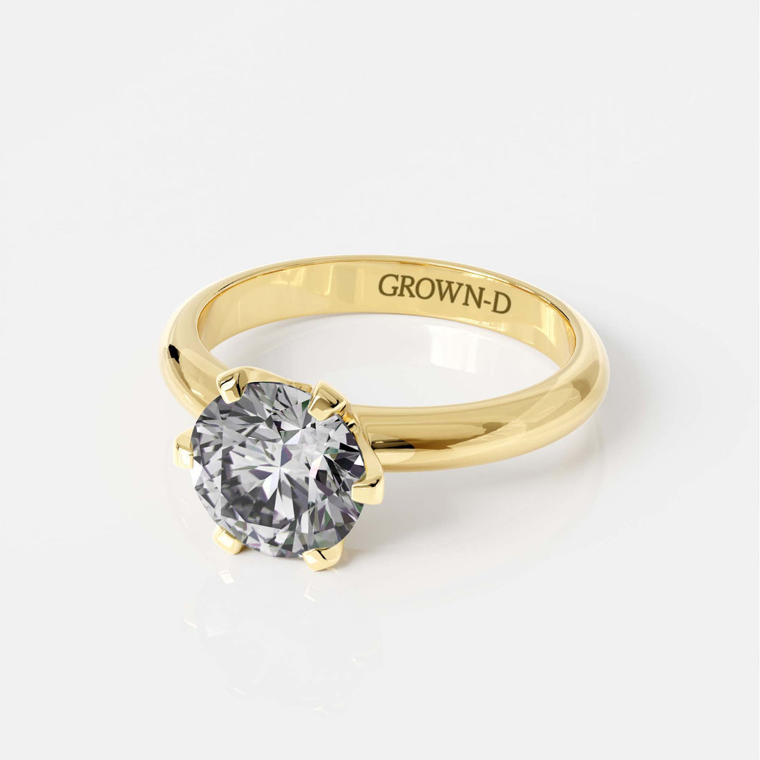 Round Solitaire With Tapered Band – 1.5 CT