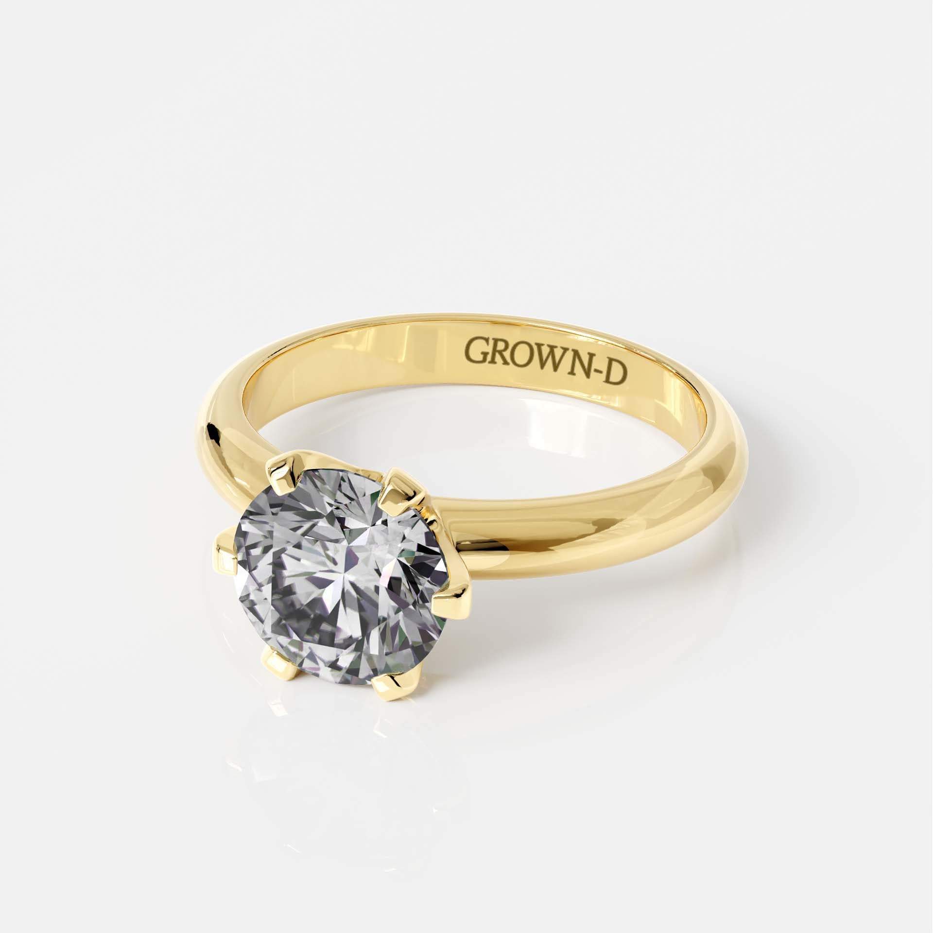 Round Solitaire With Tapered Band – 1.5 CT