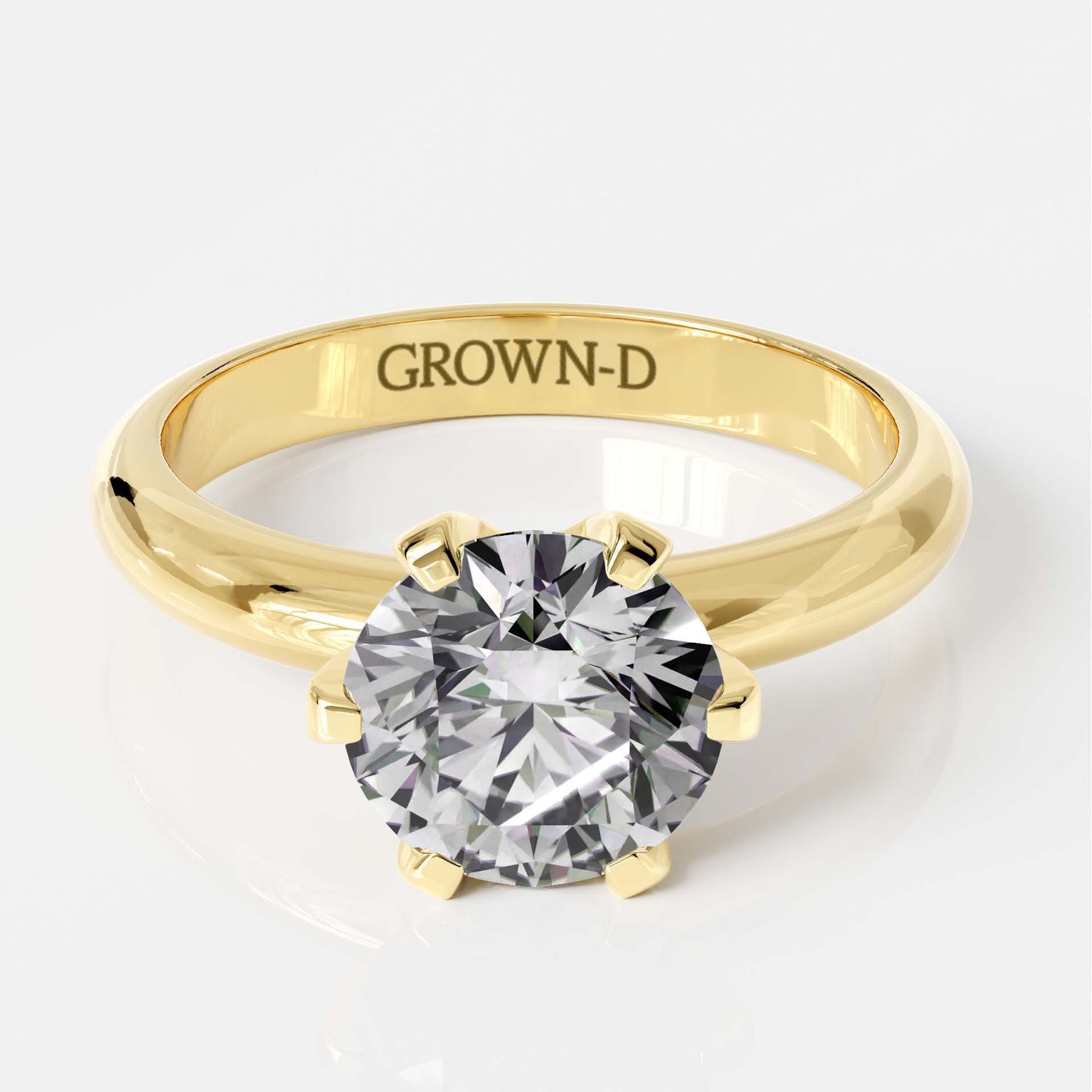 Round Solitaire With Tapered Band – 1.5 CT