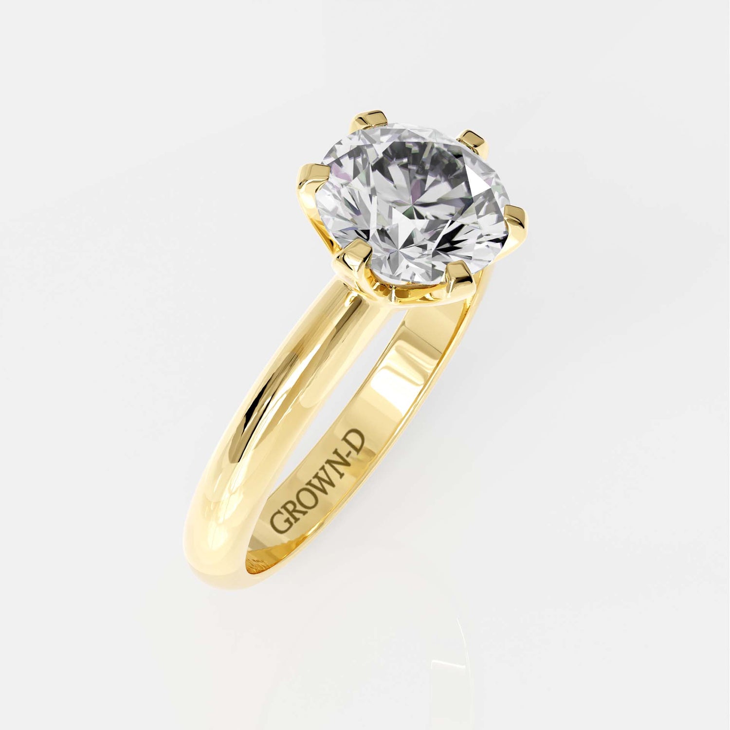 Round Solitaire With Tapered Band – 1.5 CT
