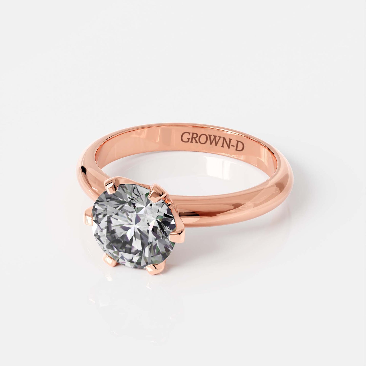 Round Solitaire With Tapered Band – 1.5 CT