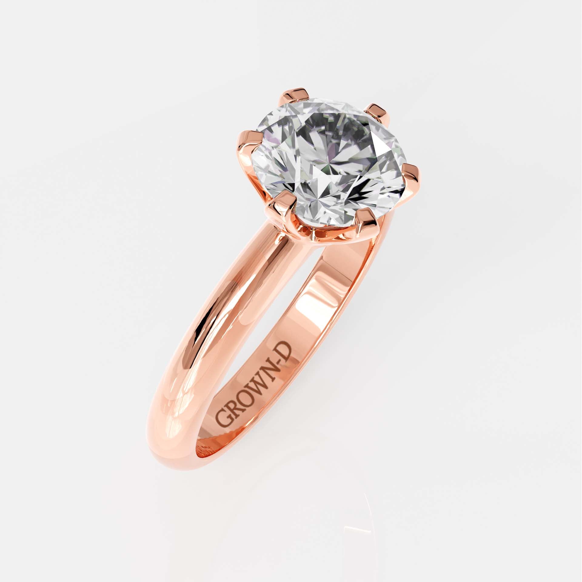 Round Solitaire With Tapered Band – 1.5 CT