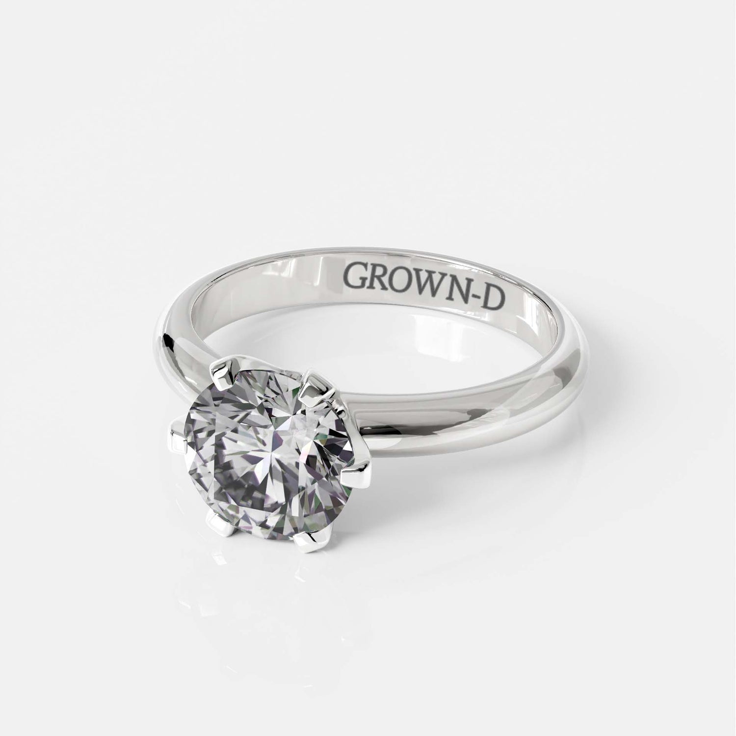 Round Solitaire With Tapered Band – 1.5 CT