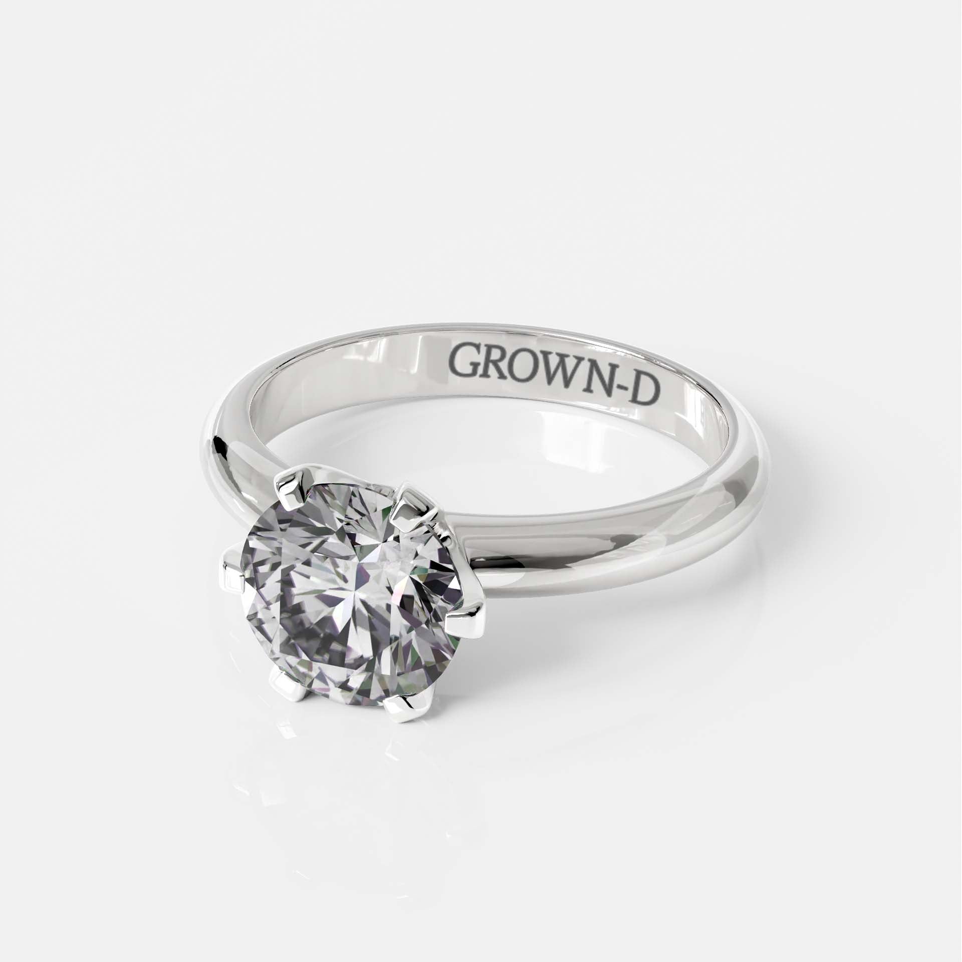 Round Solitaire With Tapered Band – 1.5 CT