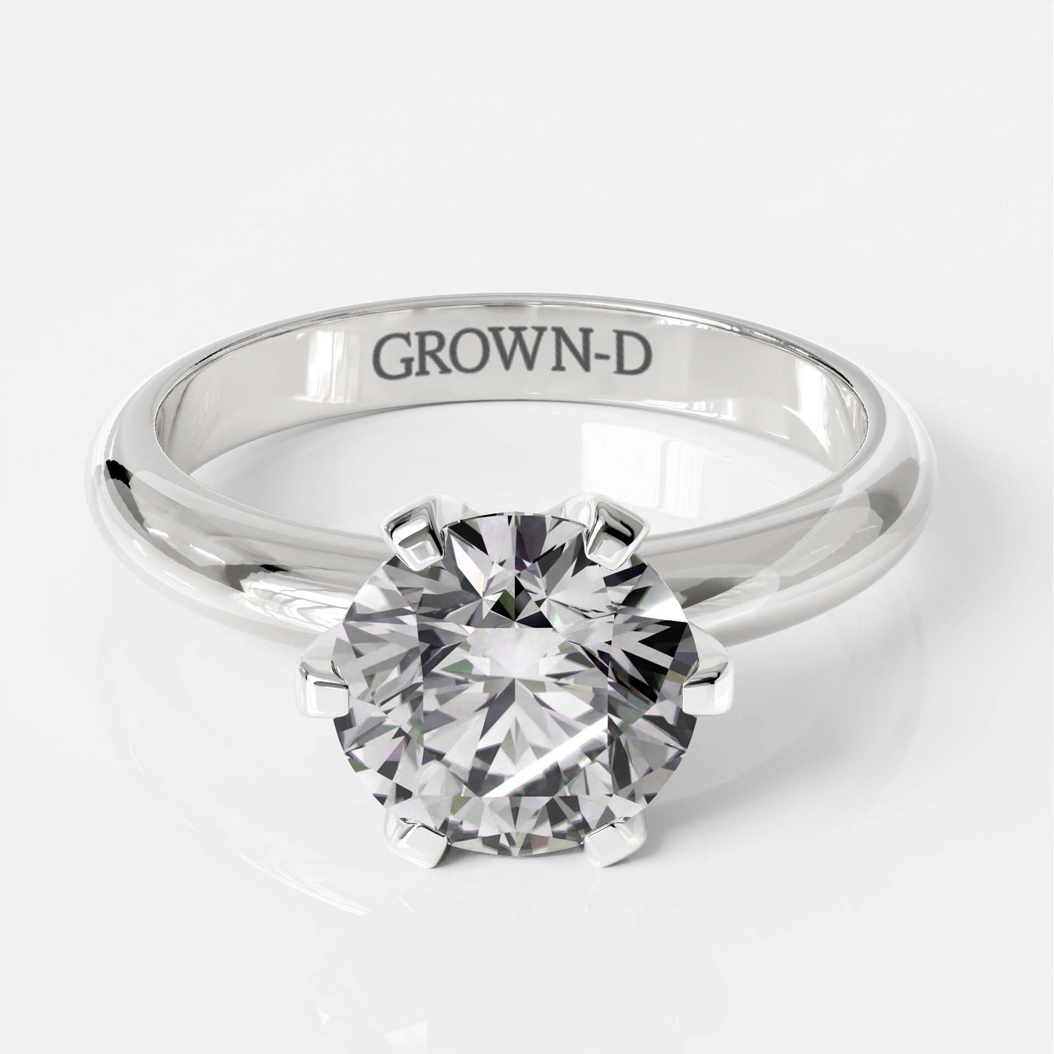 Round Solitaire With Tapered Band – 1.5 CT