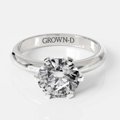 Round Solitaire With Tapered Band – 1.5 CT