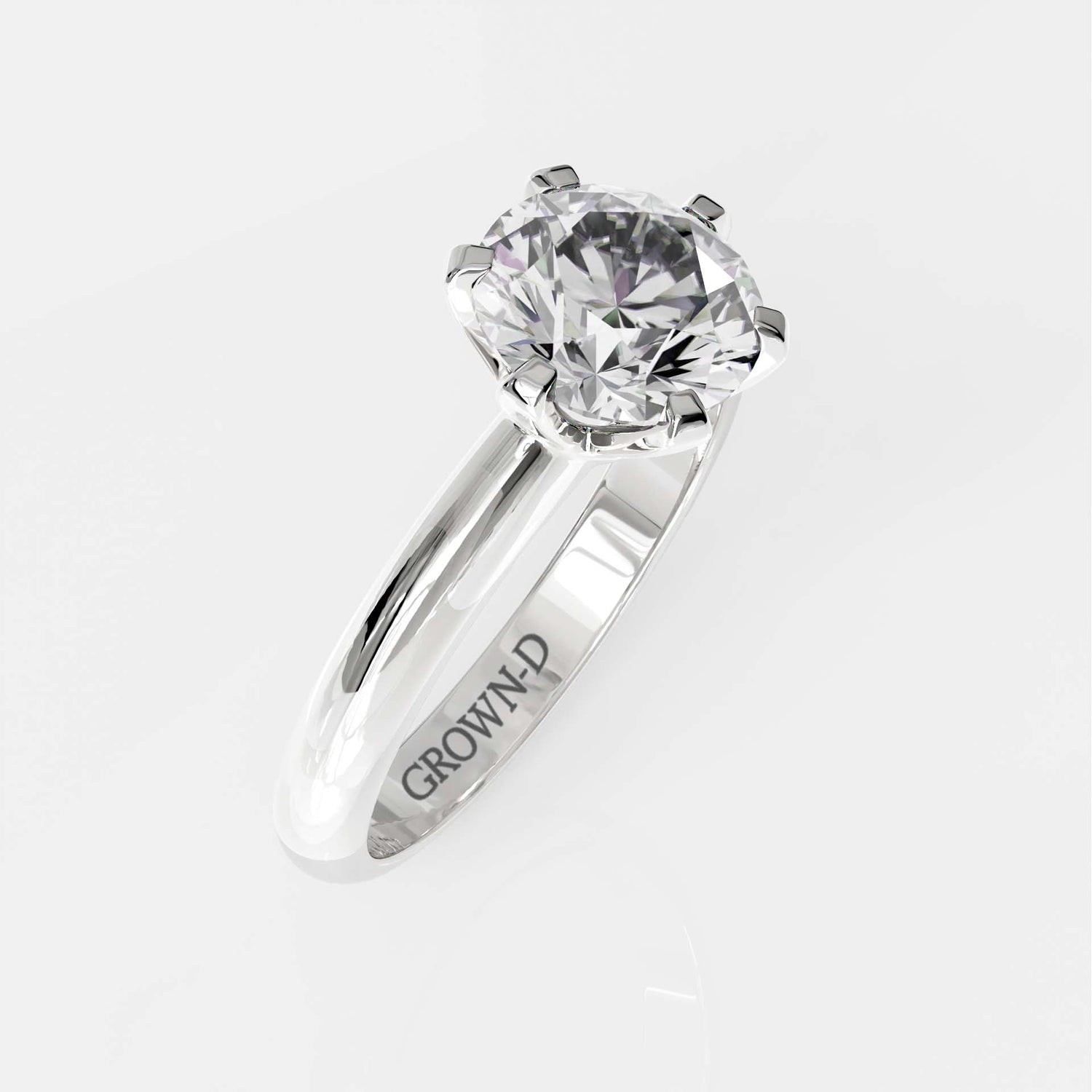 Round Solitaire With Tapered Band – 1.5 CT