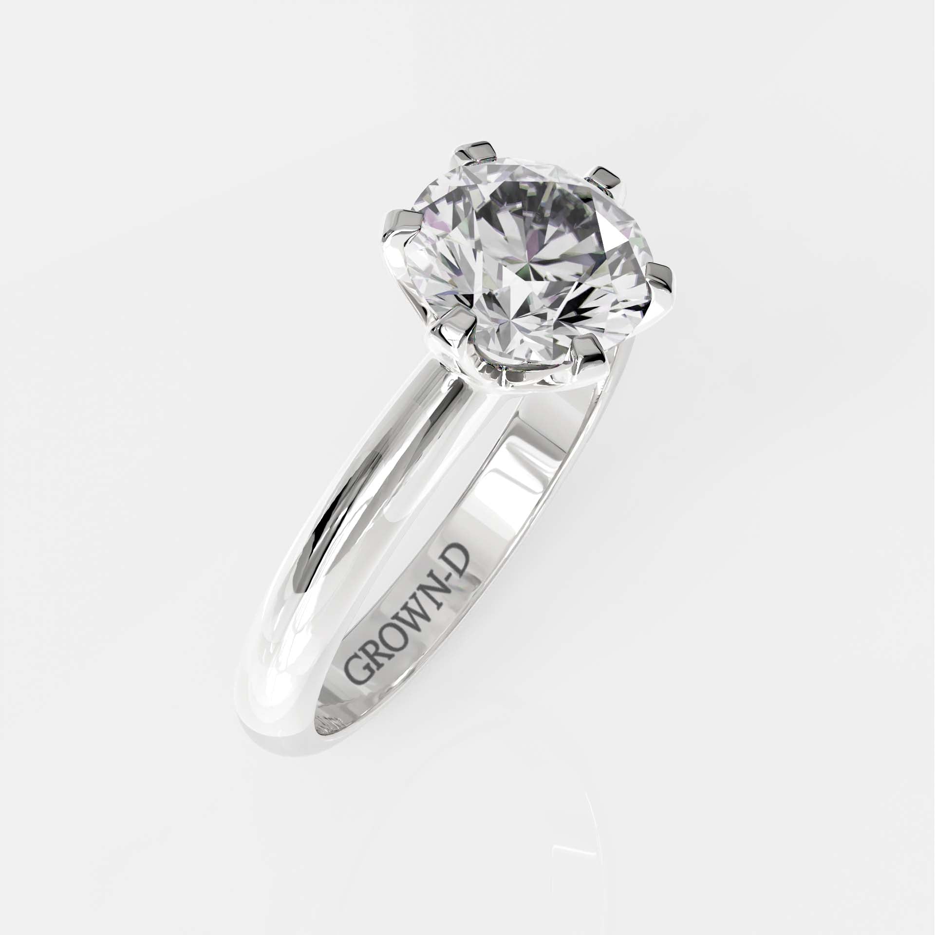 Round Solitaire With Tapered Band – 1.5 CT